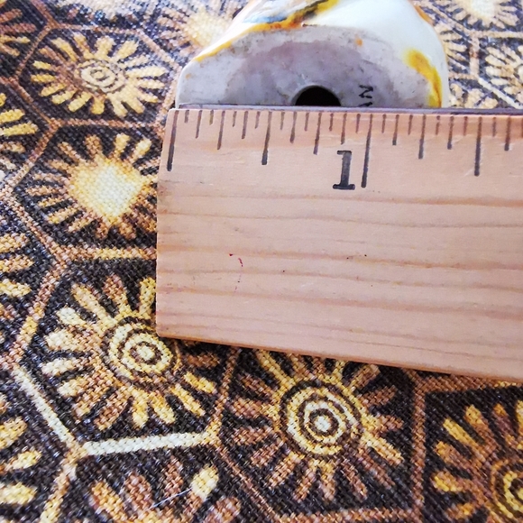 Vintage Kitschy Orange and Yellow Ceramic Owl Salt and Pepper Shakers - Picture 10 of 10